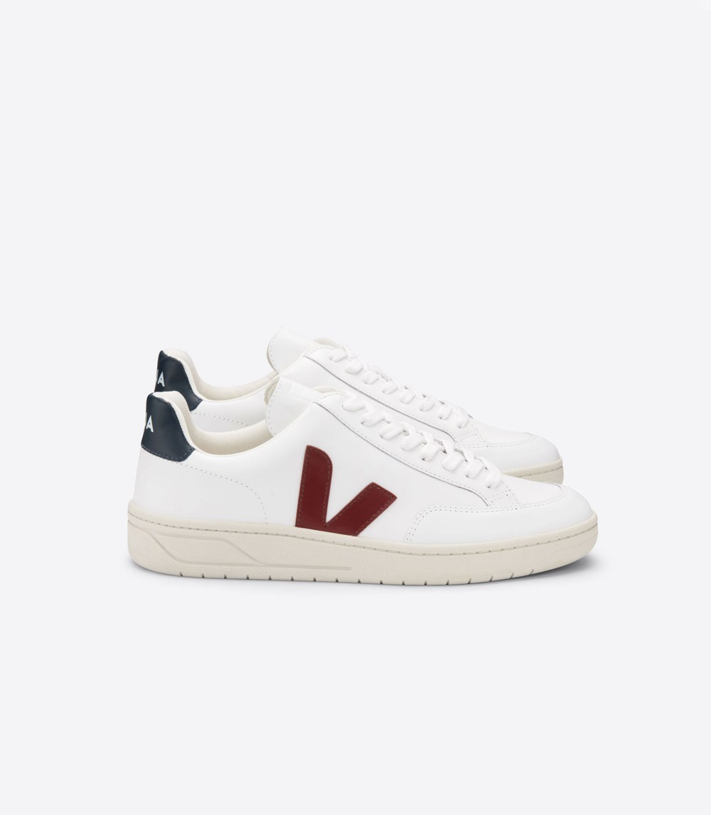 Veja Sneakers Mens - V-12 Leather - White - 5410CHTXW